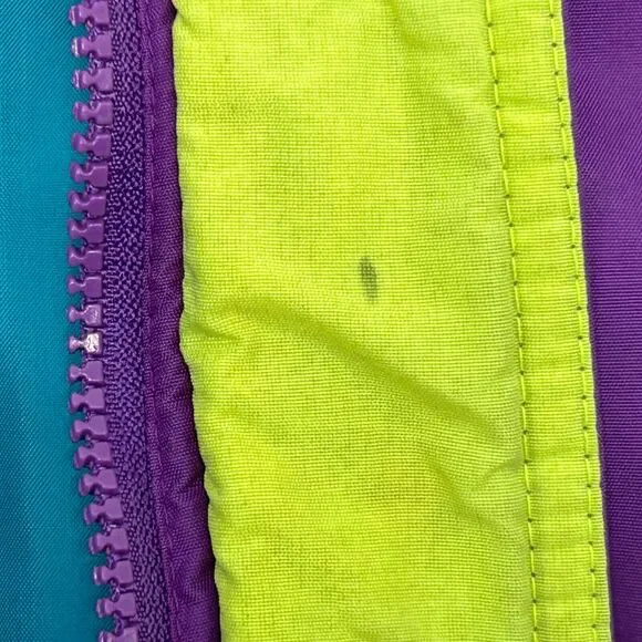 Vintage 90s Steep Slopes Ski Snow Jacket Mens L Large Skier Skiing Purple